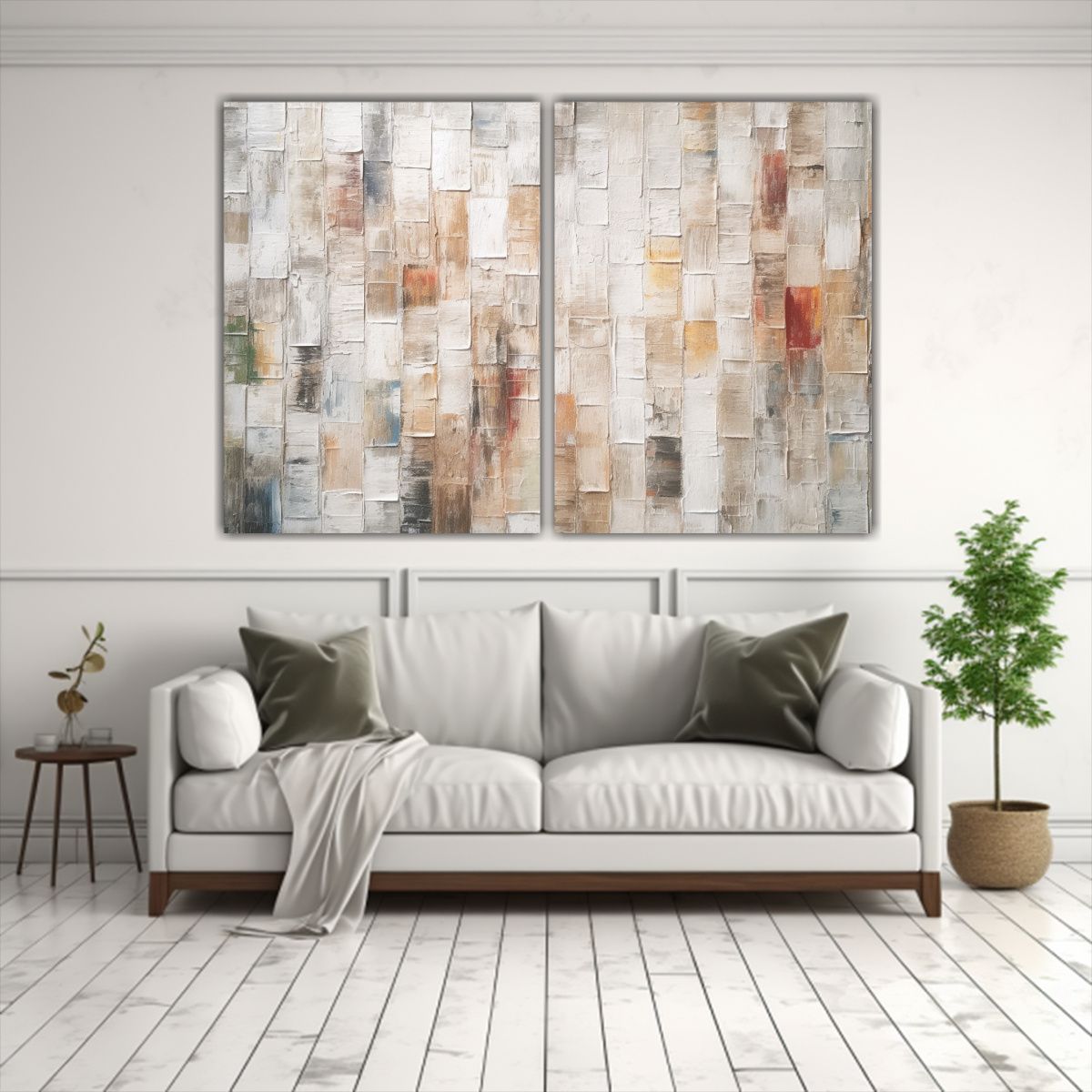 GENERICO - Cuadro Decorativo Con Textura De Pinceladas Al 80x60 Cm
