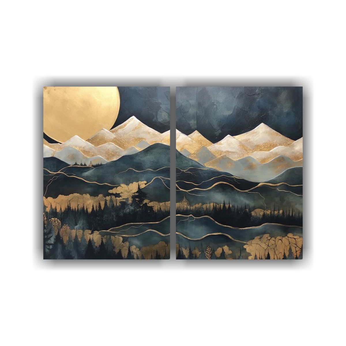 GENERICO - Pintura Paisajística Montañas Colores Armonía 40x30 Cm