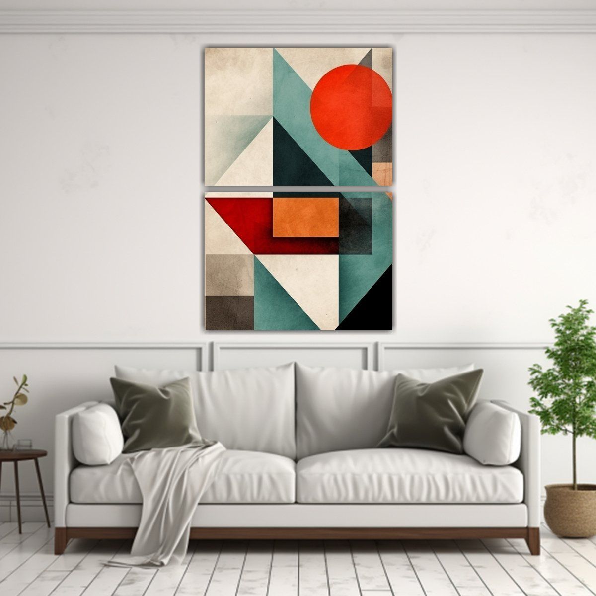 GENERICO - Diptico Impreso Espacio Arte Abstracto 30x40 Cm