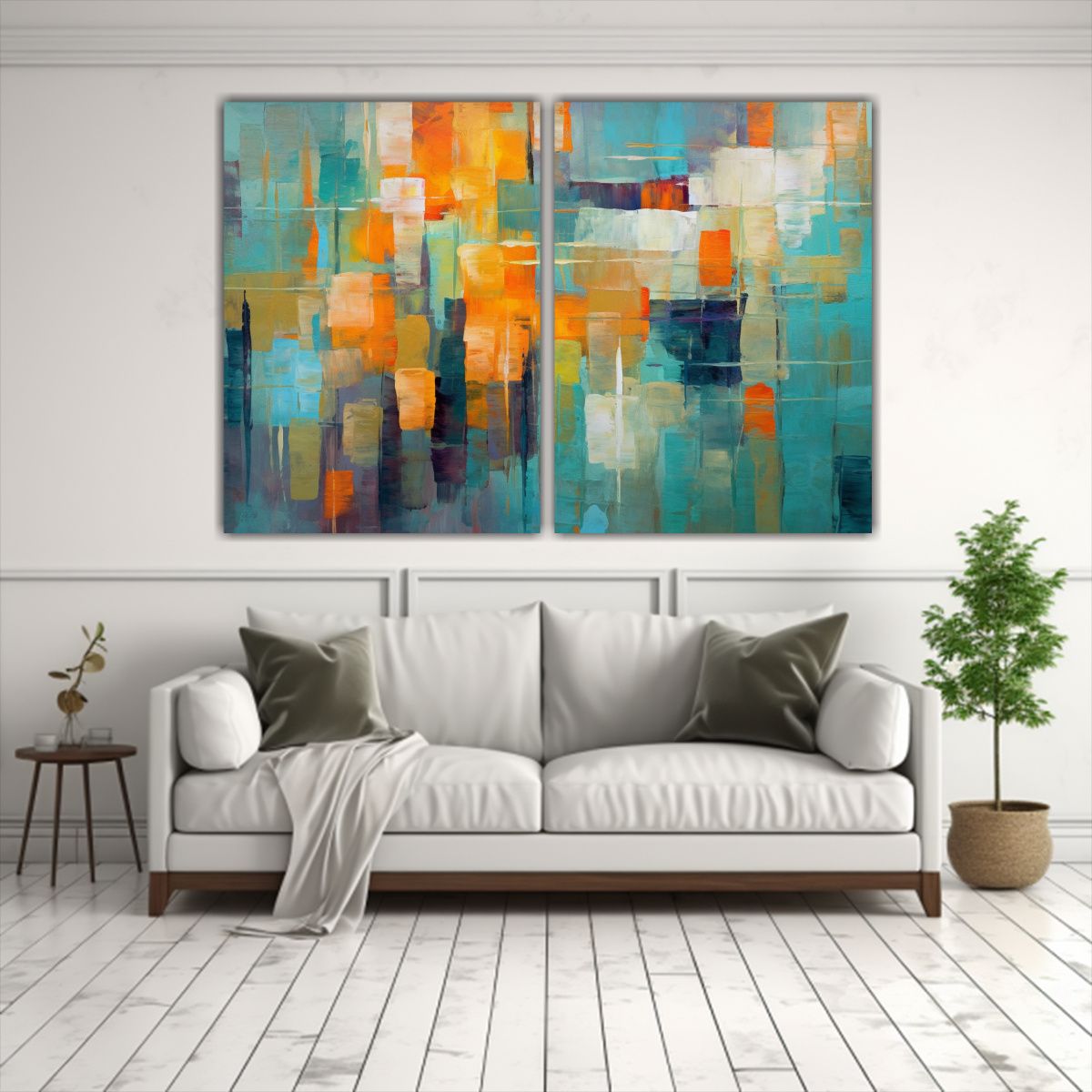 GENERICO - Arte Abstracto Moderno Equilibrio De Formas 80x60 Cm