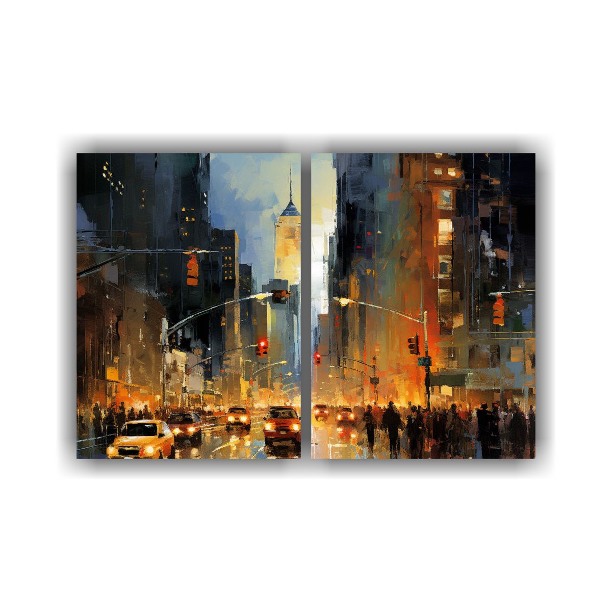 GENERICO - Pinturas Decorativas De Ciudad Con Rascacielos 80x60 Cm