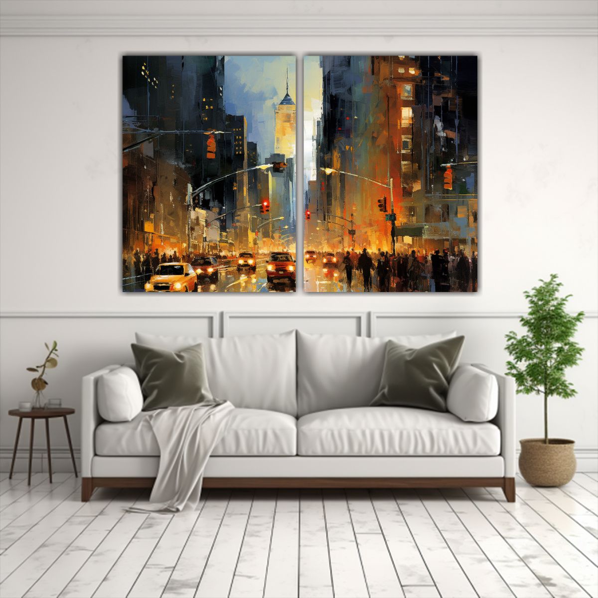 GENERICO - Pinturas Decorativas De Ciudad Con Rascacielos 80x60 Cm