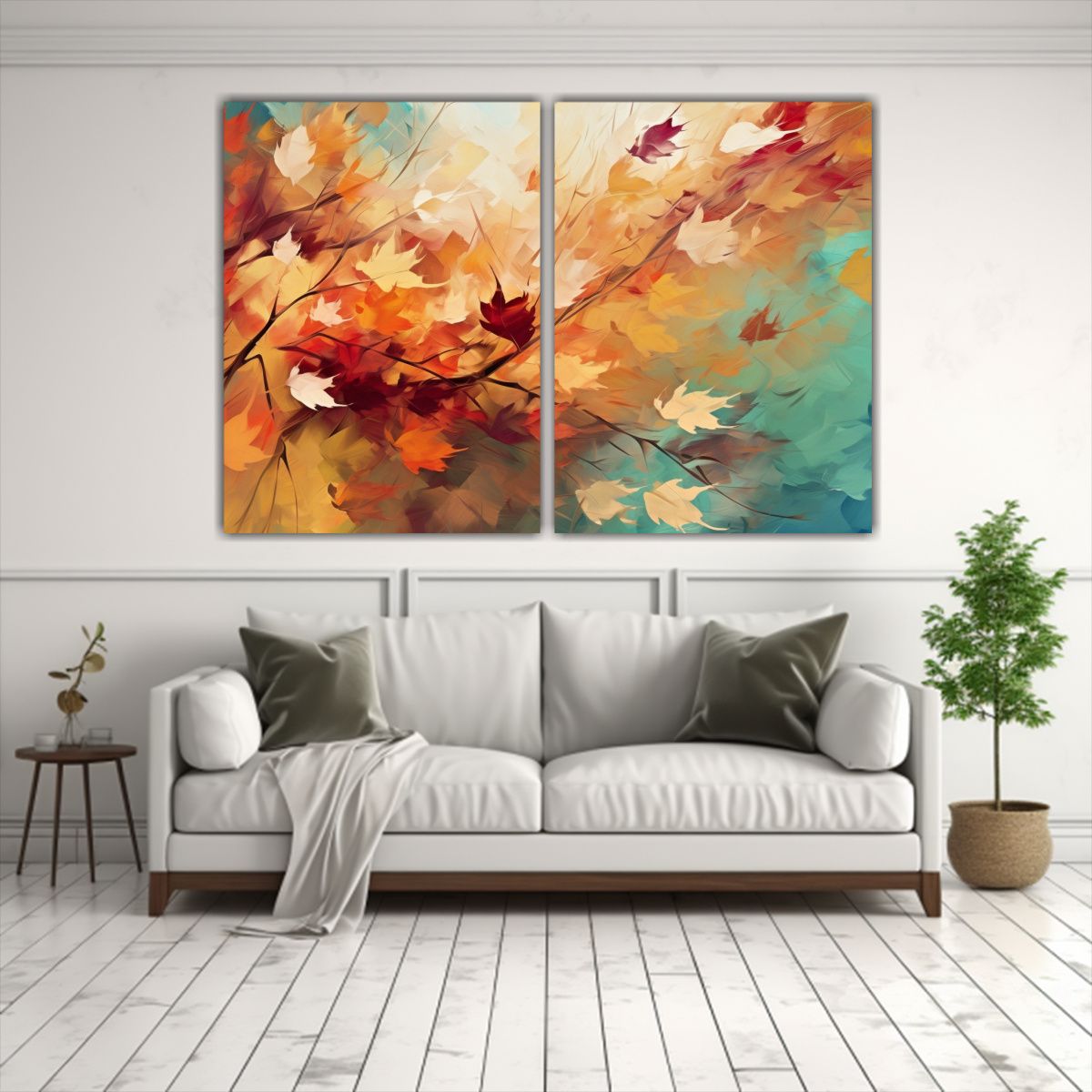 GENERICO - Pinturas Decorativas Digitales De Otoño Con 80x50 Cm