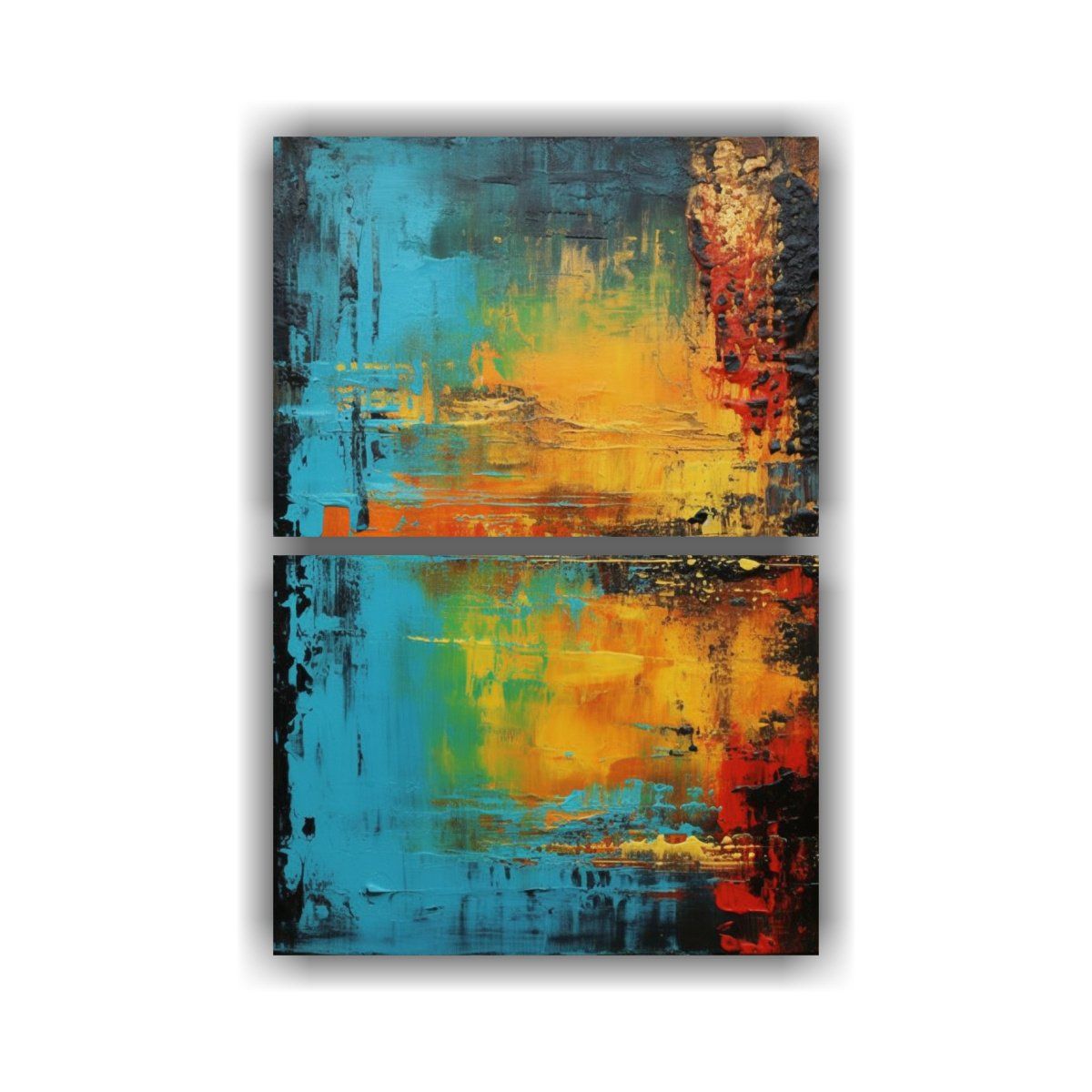 GENERICO - Cuadros Abstractos Baño Concepto Pintura 30x40 Cm