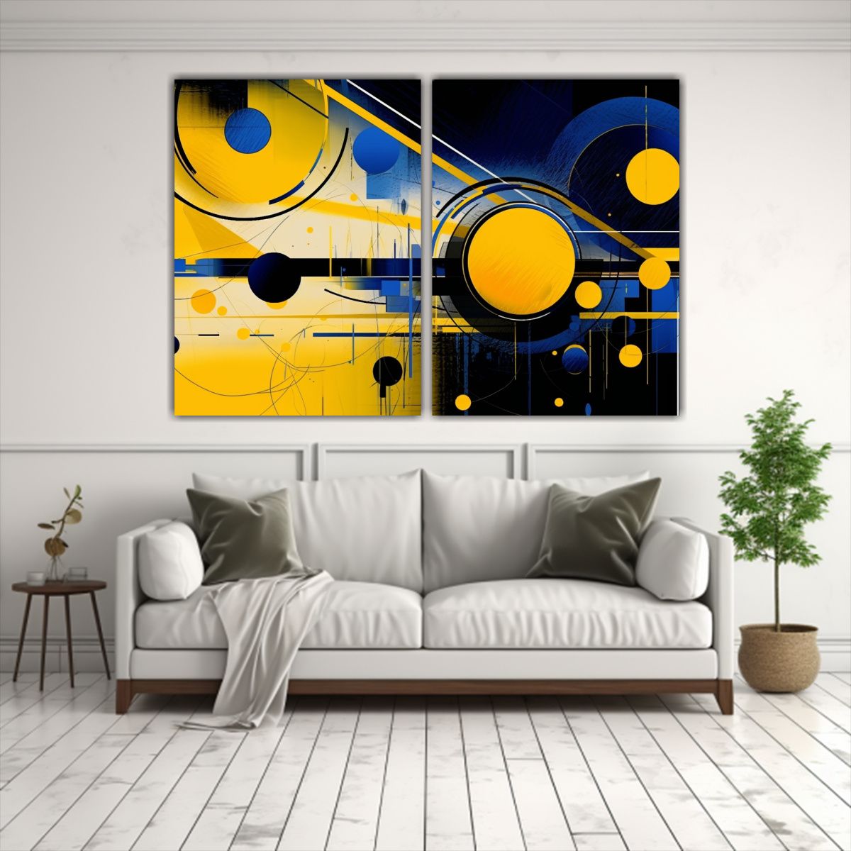 GENERICO - Exposición Moderna De Dos Canvas Para Arte 80x50 Cm