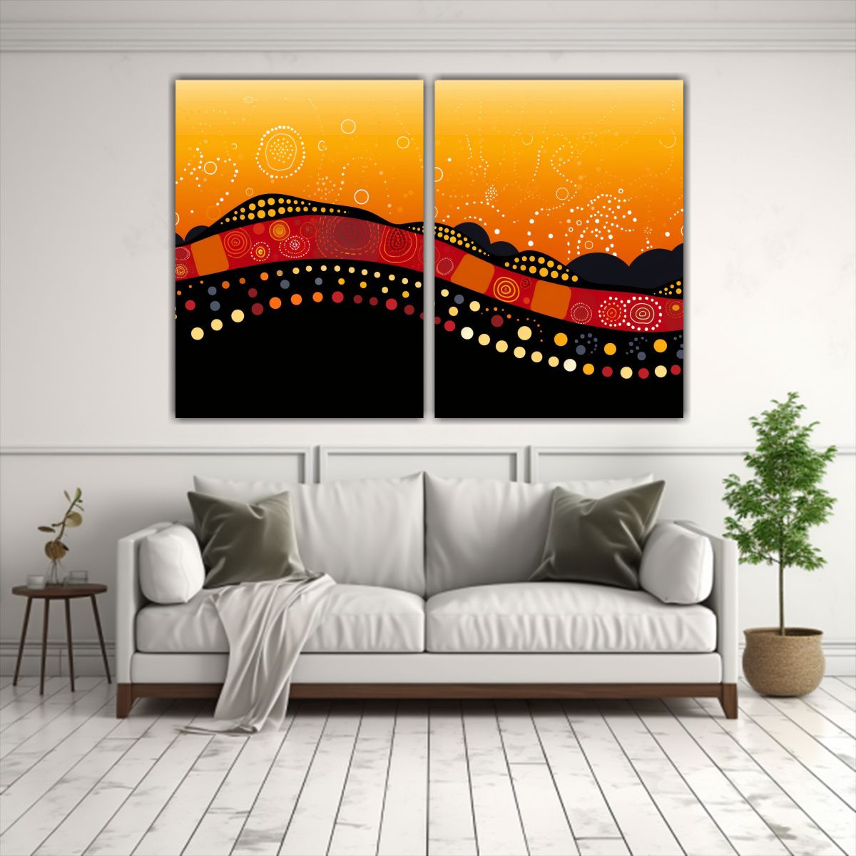 GENERICO - Pinturas Decorativas De Dos Composiciones 80x50 Cm