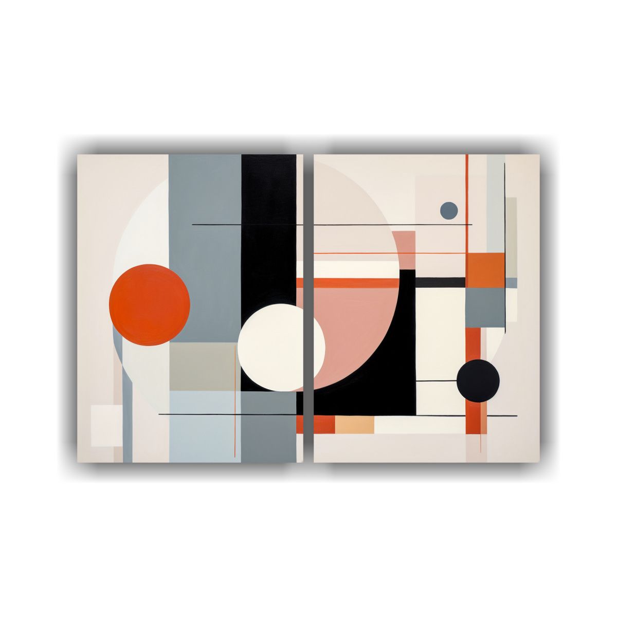 GENERICO - Pintura Abstracta Moderna Geométrica Por Emma 80x60 Cm