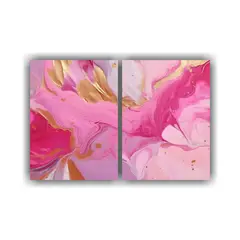 GENERICO - Fondo De Pintura Abstracta En Tinta Líquida Rosa 80x50 Cm