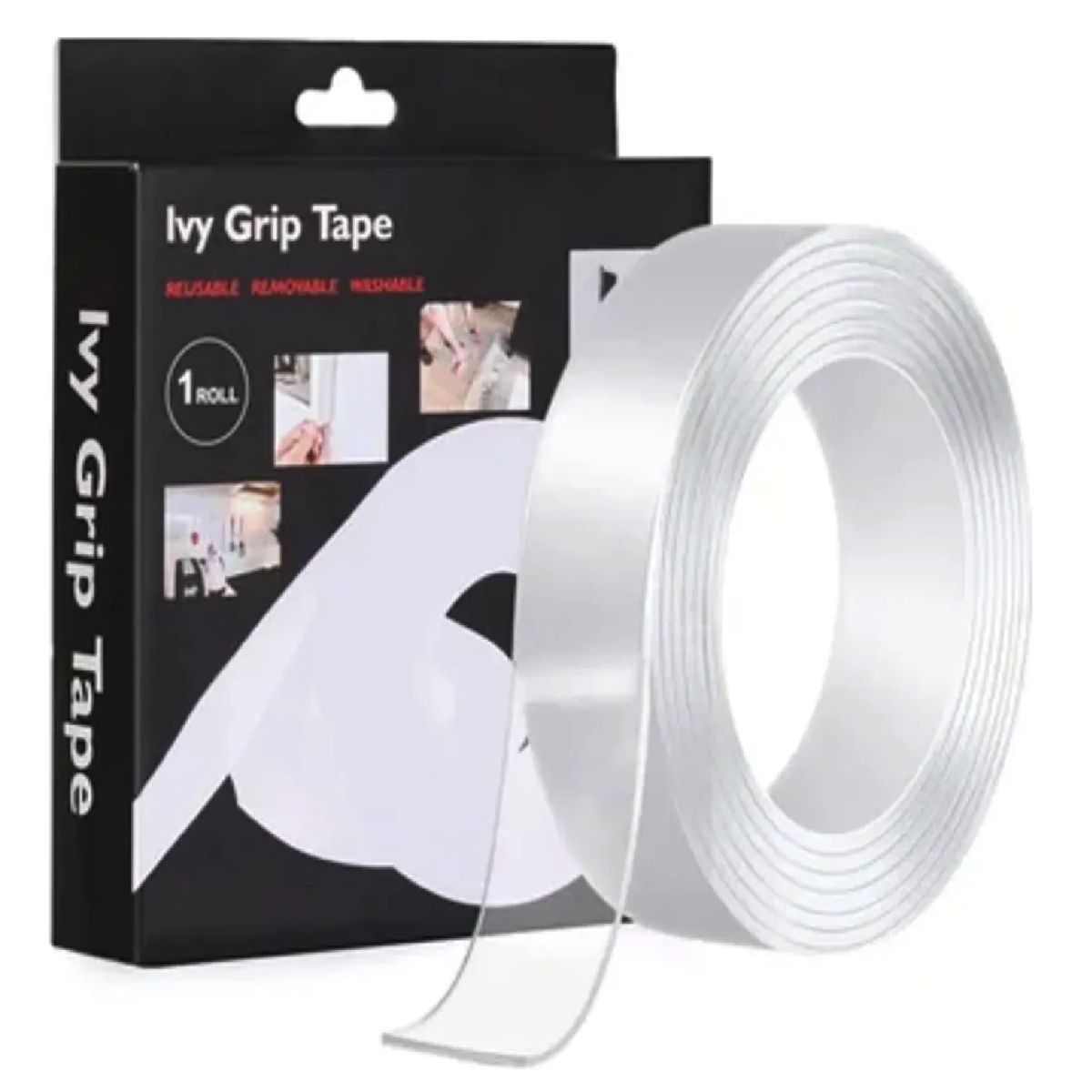 GENERICO - Cinta Silicona Adhesiva Doble Contacto Transparente Ivy Grip 3MT