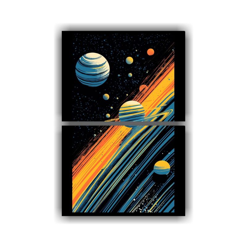 GENERICO - Cuadro Fotográfico Del Sistema Solar En El 30x40 Cm