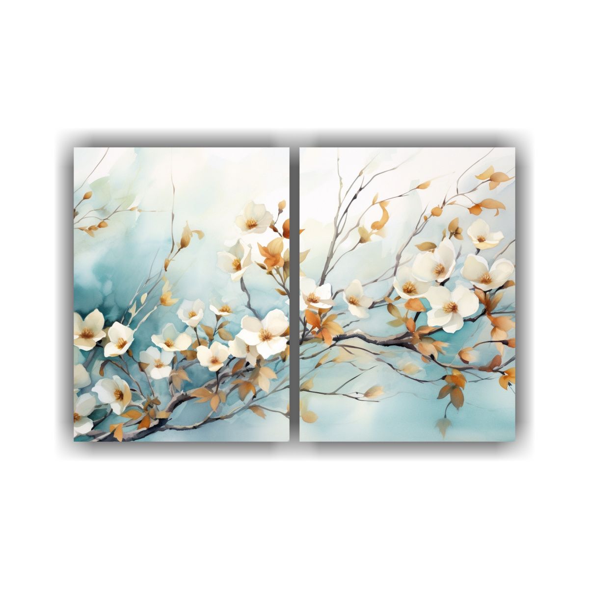 GENERICO - Pinturas Decorativas Ramas De Flores De Cornejo 80x50 Cm