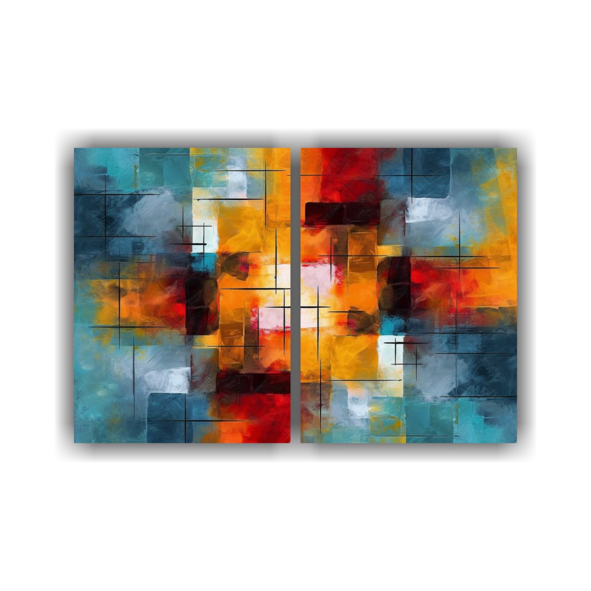 GENERICO - Pintura Digital Abstracta De Alta Resolución Con 80x50 Cm