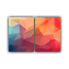 GENERICO - Cuadros Decorativos Minimalistas Estilo Poligonal 40x30 Cm