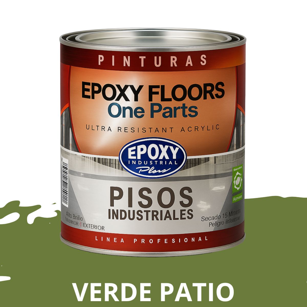 EPOXY - PINTURA ALTO TRANSITO - EPOXY FLOORS - 1L  VERDE PATIO