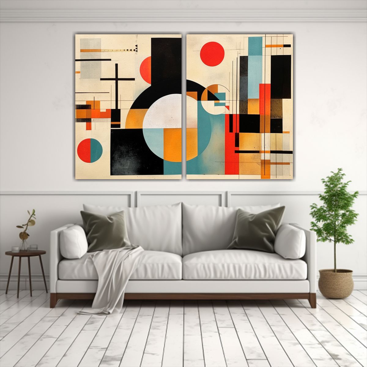 GENERICO - Cuadros Geométricos Abstractos Inspiradores Para 80x60 Cm