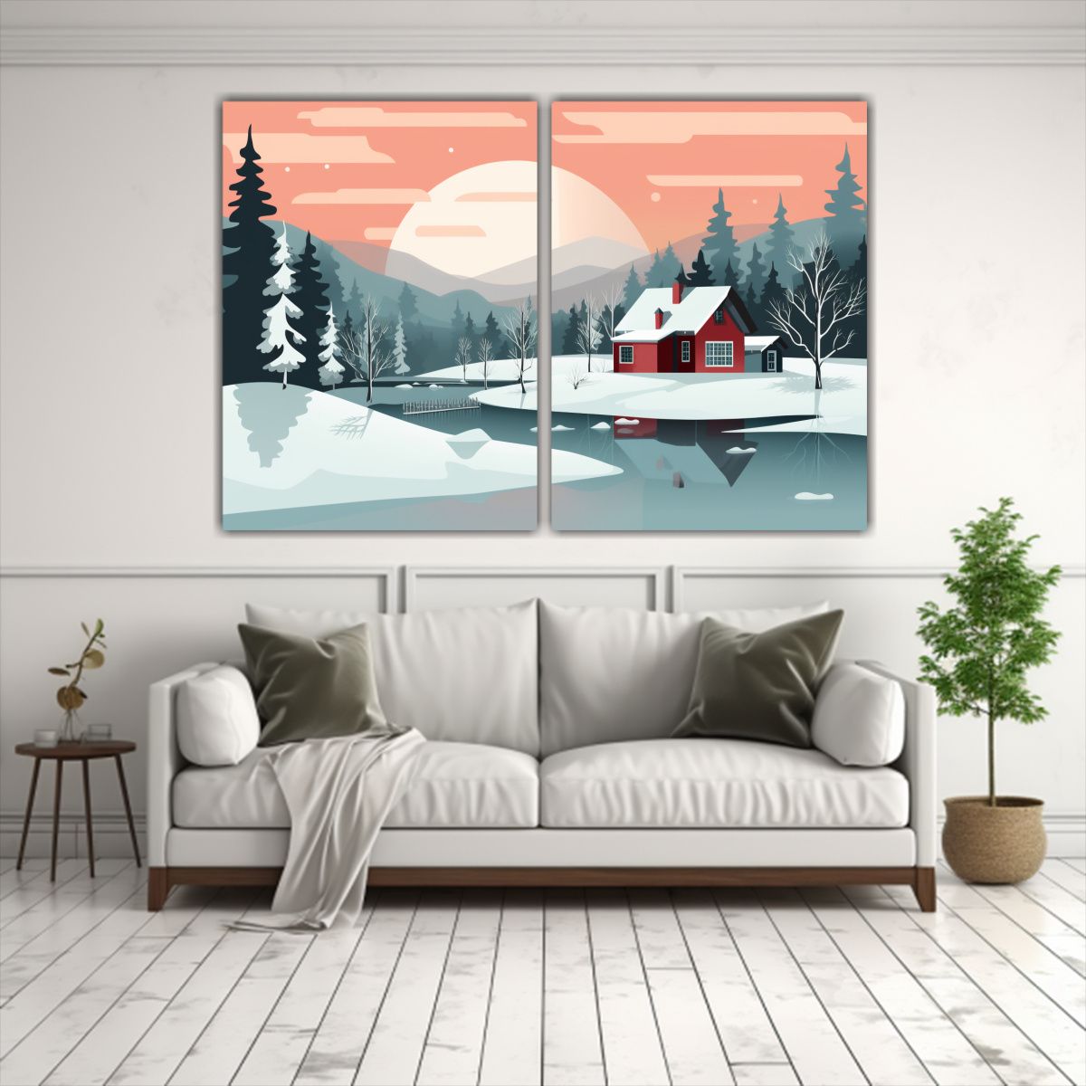 GENERICO - Cuadro Decorativo Invierno Alta Calidad Para Pared 80x60 Cm