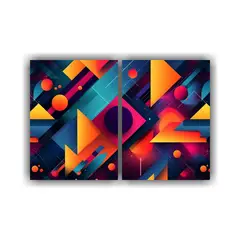 GENERICO - Cuadros Tela Canvas Perspectiva Geométrica 80x50 Cm