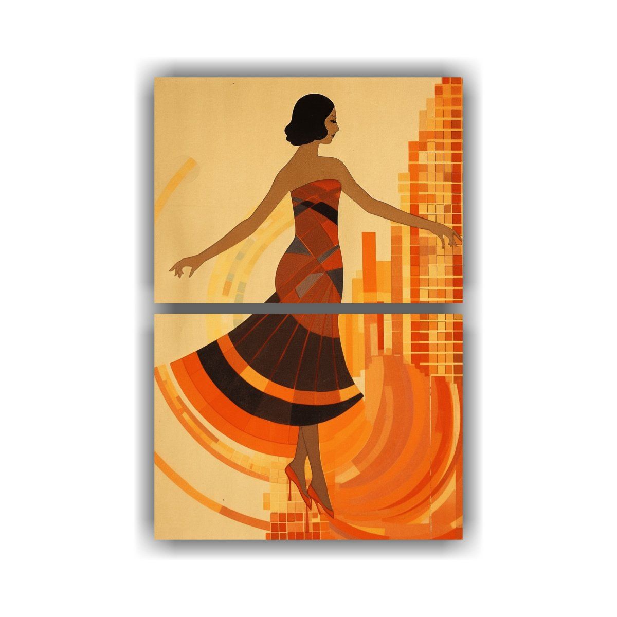 GENERICO - Pinturas Decorativas Jóvenes Moda Diseño 1920s 30x40 Cm