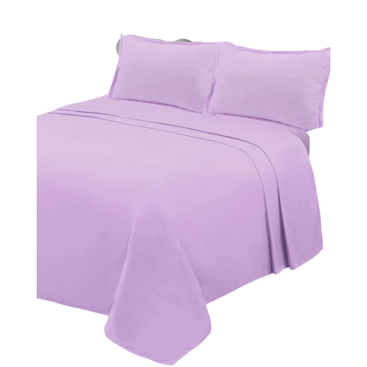 GENERICO - JUEGO DE SABANA DE GENERO PLAZA Y MEDIA LILA