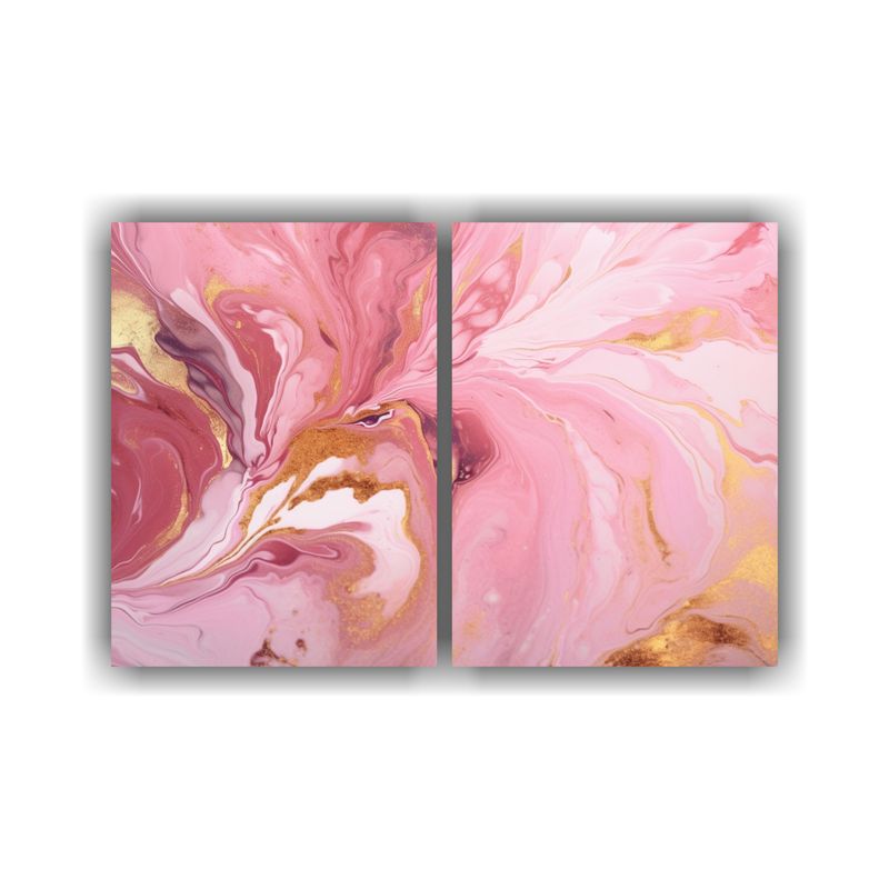 GENERICO - Cuadros Abstracto Calle Arte Rosa Y Mármol 80x60 Cm