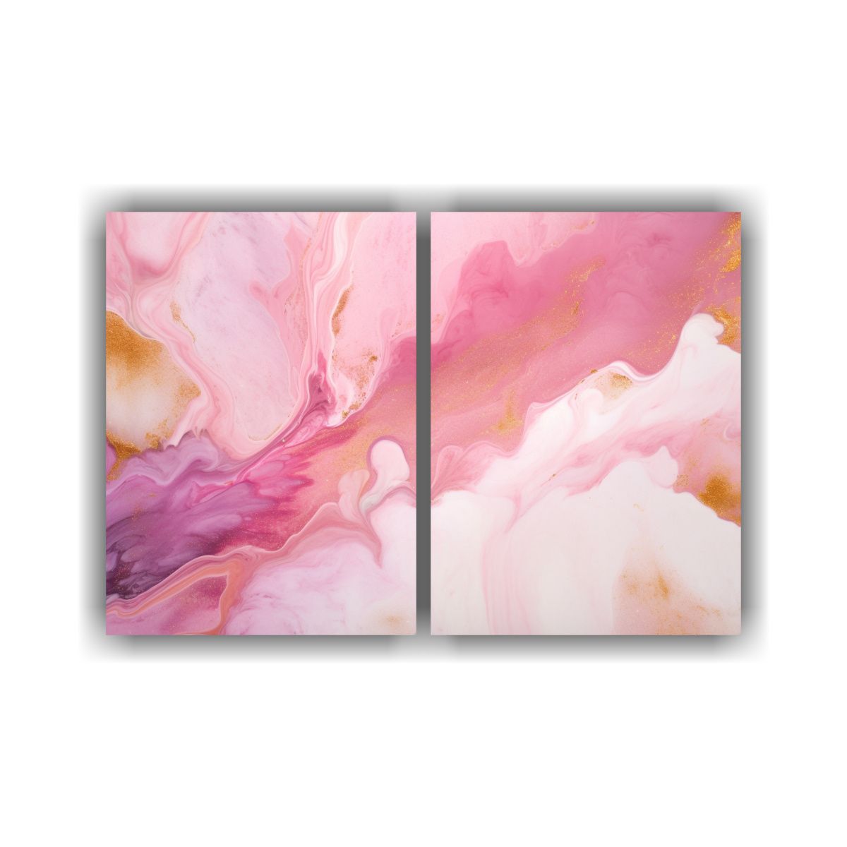 GENERICO - Cuadros Abstractos Mármol Rosa Y 40x30 Cm