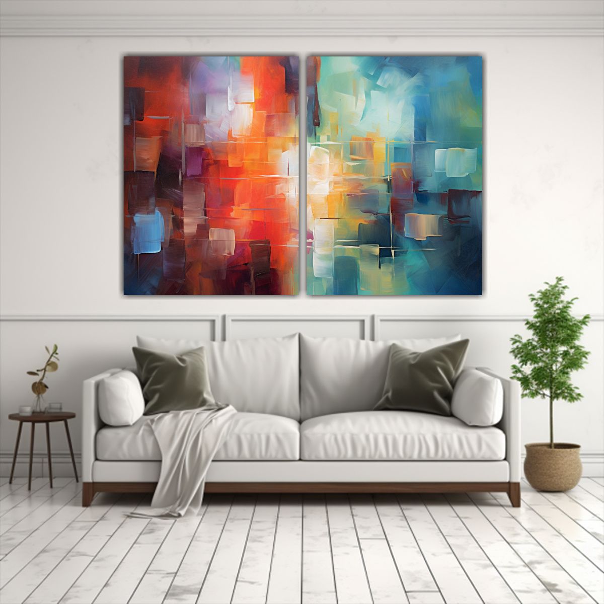 GENERICO - Pintura Abstracta De Colores Sin Forma 40x30 Cm