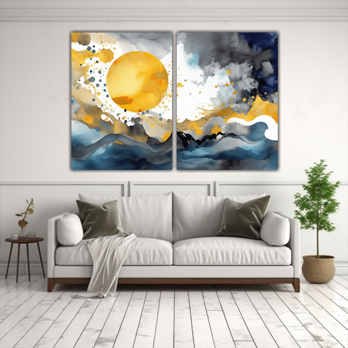 GENERICO - Cuadros Hermosos Sol Dorado Brillante En La 40x30 Cm