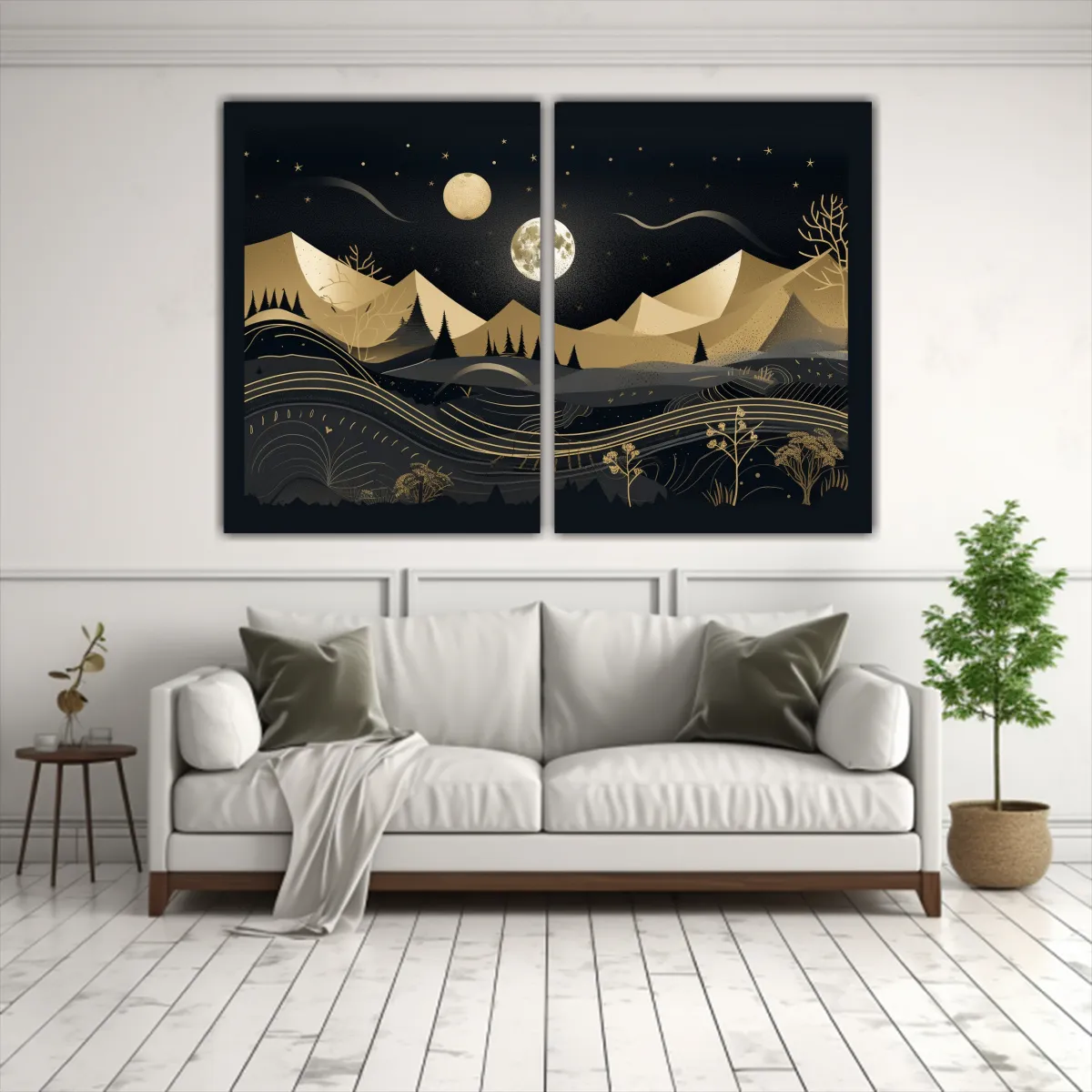 GENERICO - Pinturas Decorativas Composiciones De Noche Con 40x30 Cm