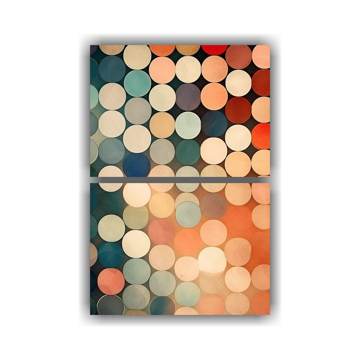 GENERICO - Cuadro Abstracto Círculos Colores Variados 30x40 Cm