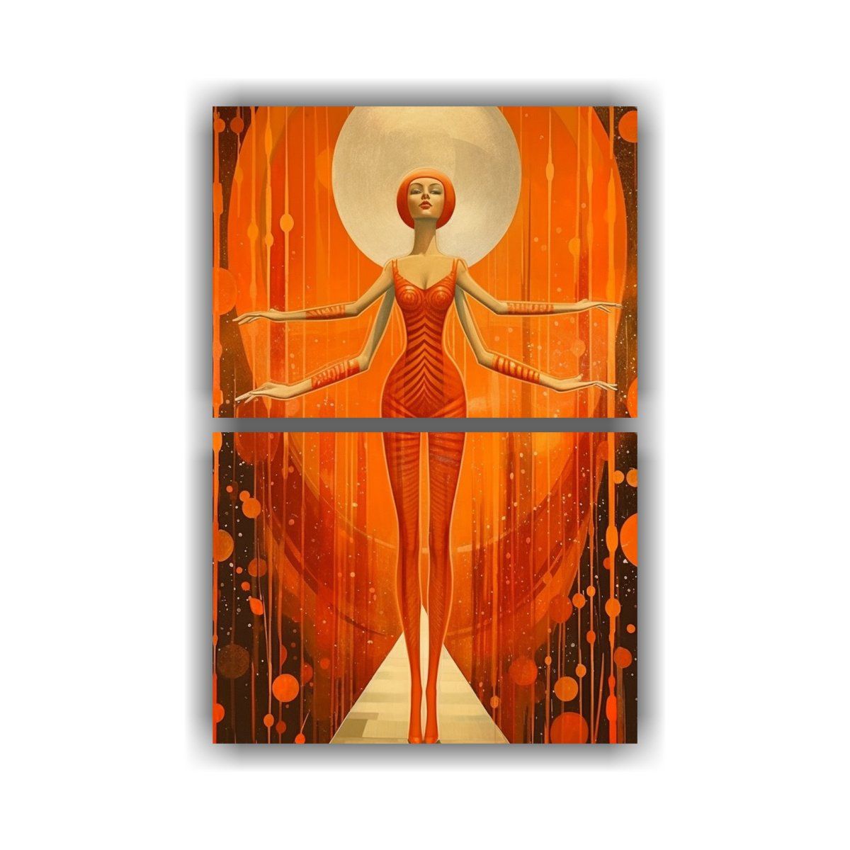 GENERICO - Pintura En Lienzo Surrealista De Cuerpo Completo 30x40 Cm