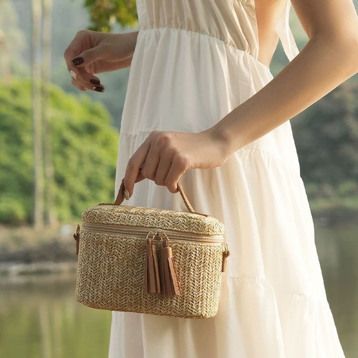 VELVET - Cartera Bolso De Tejido Tulum Mujer