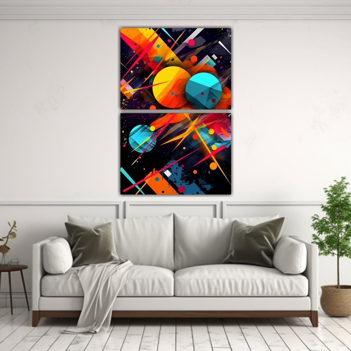 GENERICO - Cuadros Tema Arte Grafico 123 Abstractos Estilo 30x40 Cm