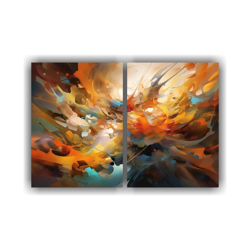 GENERICO - Cuadros Abstractos Para Decorar Paredes Con 80x60 Cm