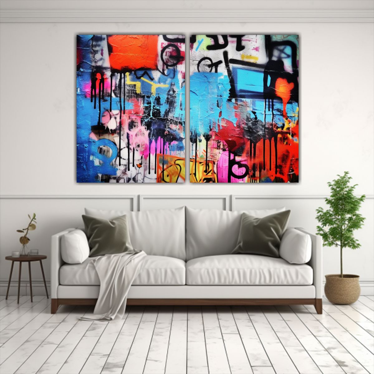 GENERICO - Arte Urbano Graffitero En Telas Estilo Galería 80x50 Cm