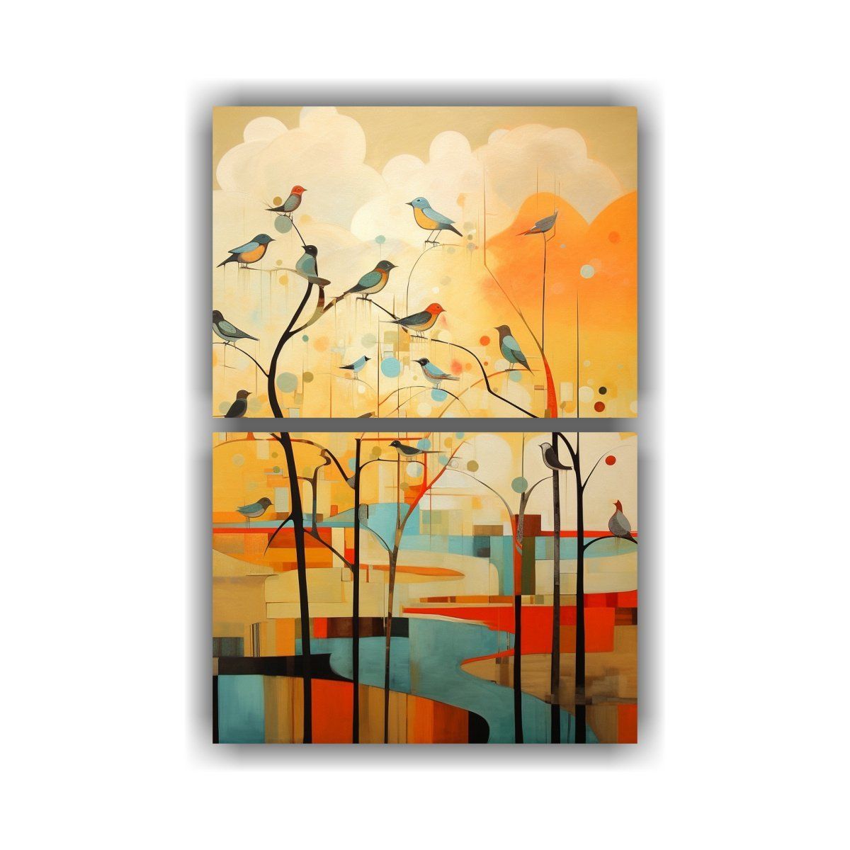 GENERICO - Pinturas Decorativas De Paisaje Abstracto Con 30x40 Cm