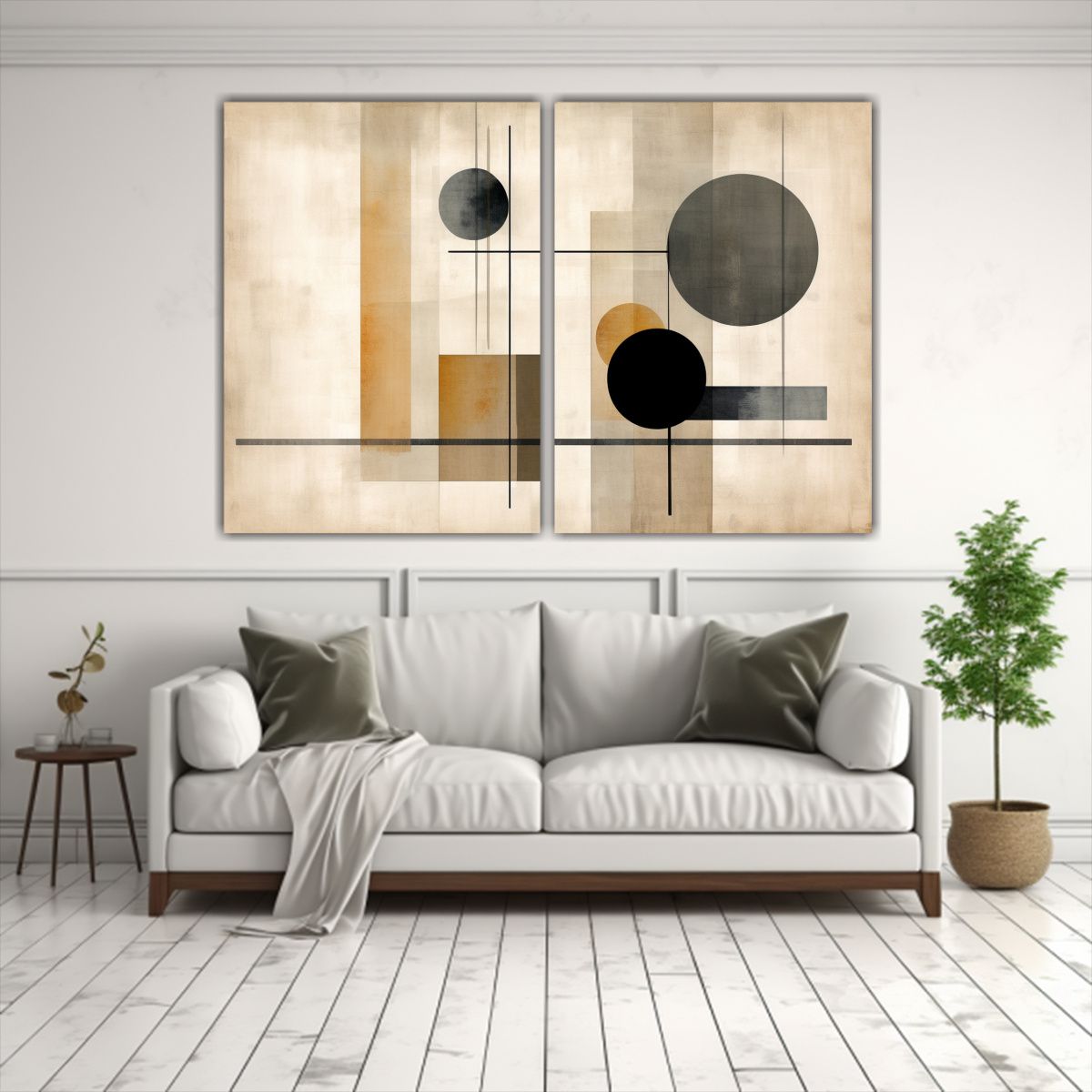 GENERICO - Cuadros Abstractos Minimalistas Diseño 80x60 Cm