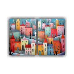 GENERICO - Cuadros En Bastidor Estilo Galería Encanto 80x50 Cm