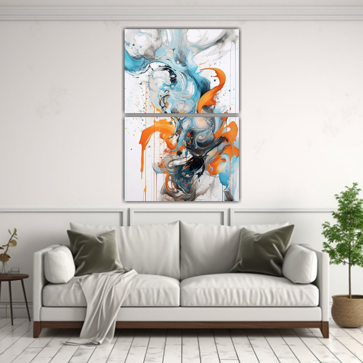 GENERICO - Papel Pintado Blanco Con Dibujo De Tinta En 30x40 Cm