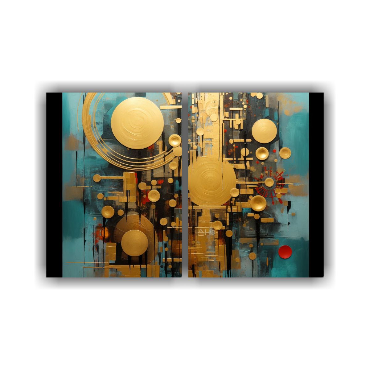 GENERICO - Pintura Abstracta Contemporánea En óleo 80x50 Cm