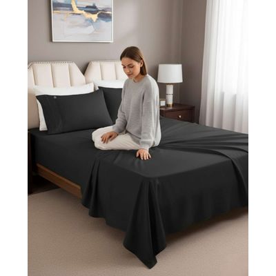 Imagen 2 del producto Sábanas 2 Plazas 500 Hilos Diseño Liso Ajuste Perfecto