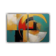 GENERICO - Pinturas Abstractas Temáticas Para Sala 80x50 Cm