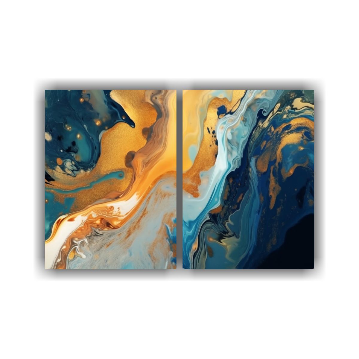 GENERICO - Pinturas Abstractas Modernas En Colores Vibrantes 80x60 Cm