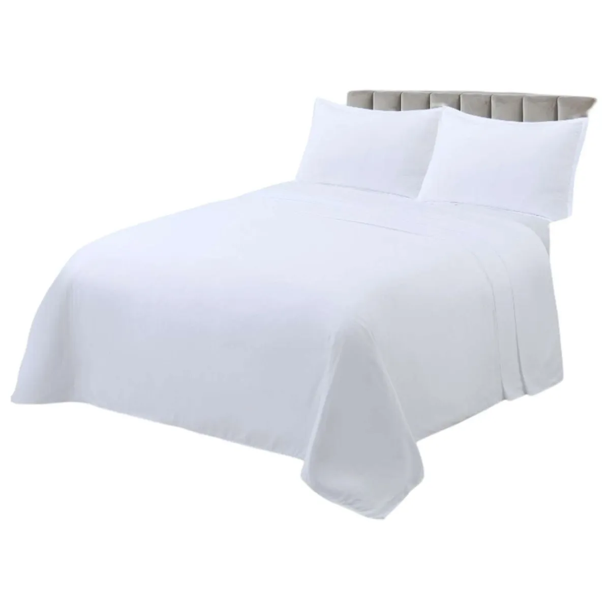 GENERICO - JUEGO DE SABANA DE GENERO 2 PLAZA BLANCO