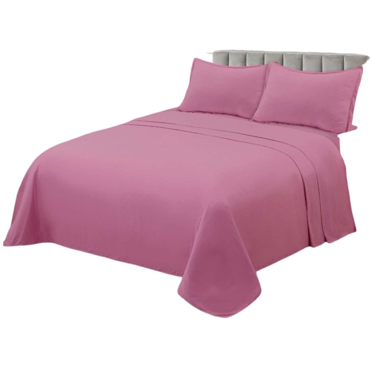 GENERICO - JUEGO DE SABANA DE GENERO KING ROSA