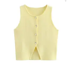 VELVET - Chaleco Charlotte Amarillo