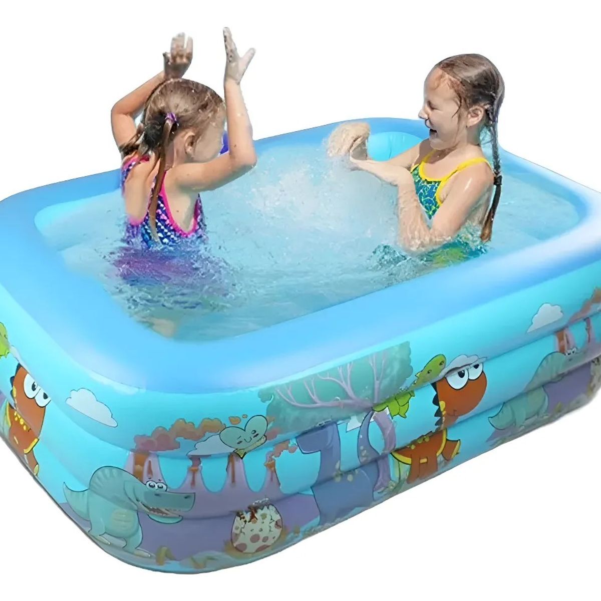 GENERICO - Piscina Inflable Familiar Niños Rectangular 210x150x60 Cm