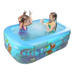 GENERICO - Piscina Inflable Familiar Niños Rectangular 210x150x60 Cm