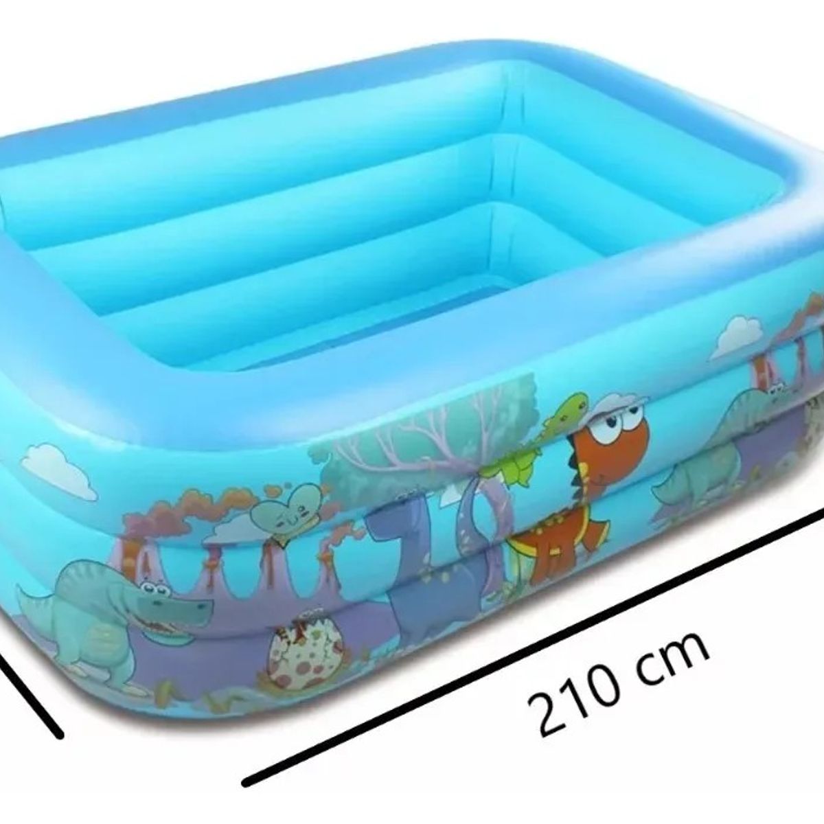 GENERICO - Piscina Inflable Familiar Niños Rectangular 210x150x60 Cm