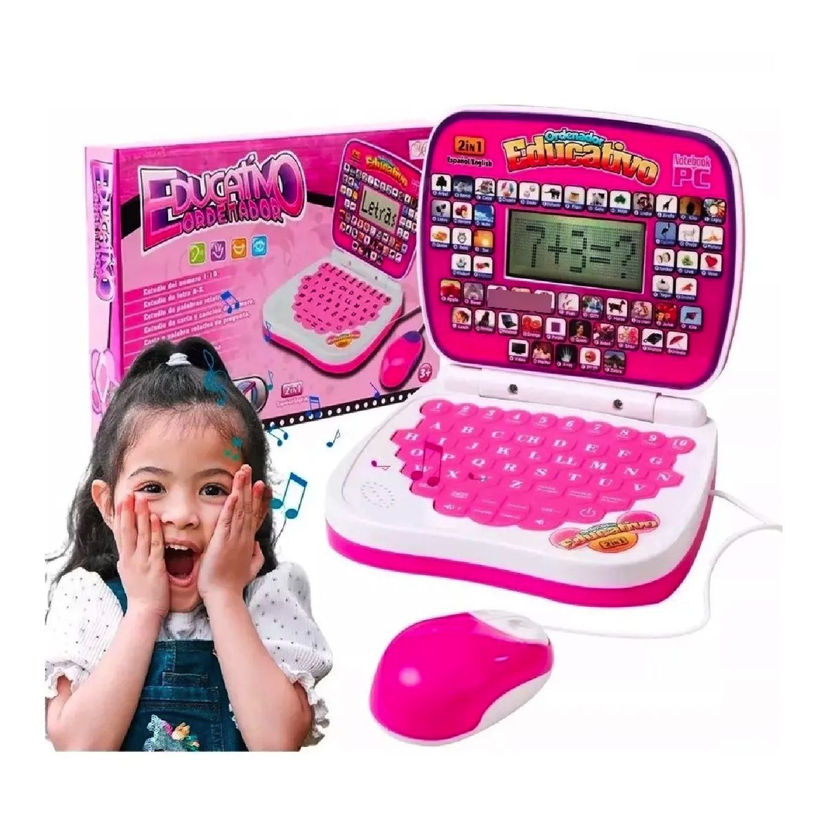 GENERICO - Ordenador Didactico Computadora Didactica Para Niñas Notbook