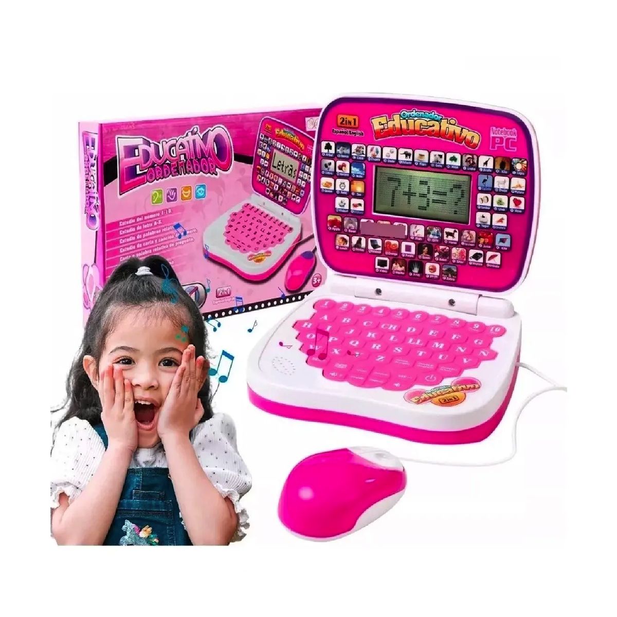 GENERICO - Ordenador Didactico Computadora Didactica Para Niñas Notbook